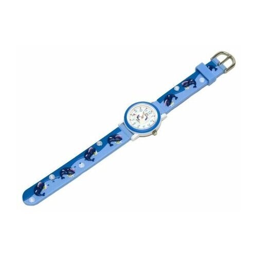 Наручные часы Радуга, кварцевые, корпус пластик, ремешок пластик, водонепроницаемые, голубой