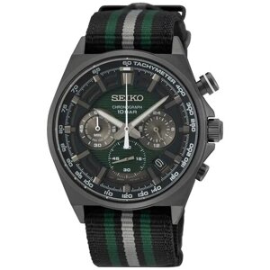 Наручные часы SEIKO CS Sports SSB411P1, зеленый, черный