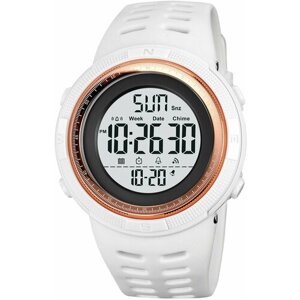 Наручные часы SKMEI Часы SKMEI 1251 Белые с белым экраном Часы спортивные мужские противоударные и водонепроницаемые, белый