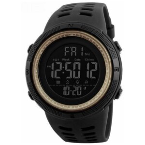 Наручные часы SKMEI спортивные -1251 черный-белый, с секундомером, будильником, таймером, водонепроницаемые, белый, черный