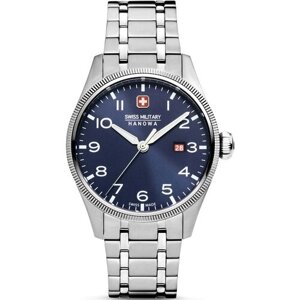 Наручные часы Swiss Military Hanowa Часы наручные Swiss Military Hanowa Thunderbolt SMWGH0000802, серебряный, синий
