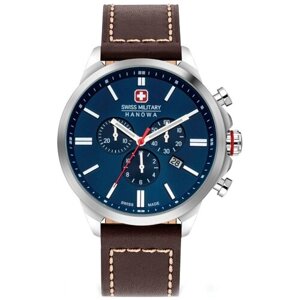 Наручные часы Swiss Military Hanowa Land Land Chrono Classic II, серебряный, синий