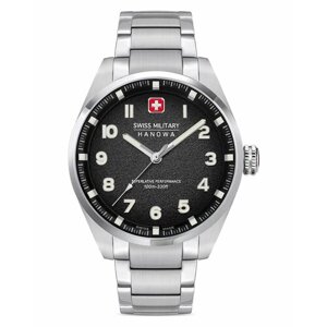 Наручные часы Swiss Military Hanowa мужские Greyhound SMWGG0001503 с гарантией, черный, серебряный