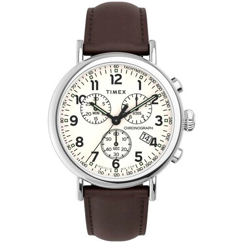 Наручные часы TIMEX Standard Наручные часы Timex TW2V27600 с хронографом, коричневый