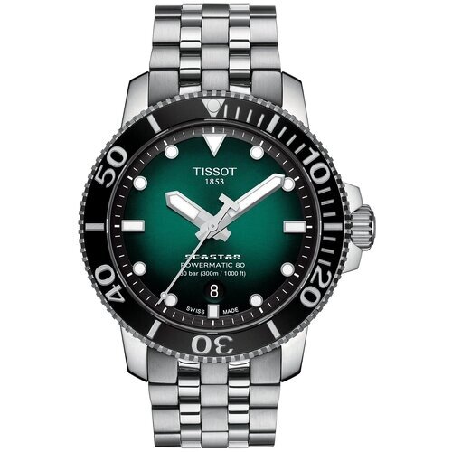 Наручные часы TISSOT T-Sport Наручные часы Tissot T120.407.11.091.00, серебряный, зеленый