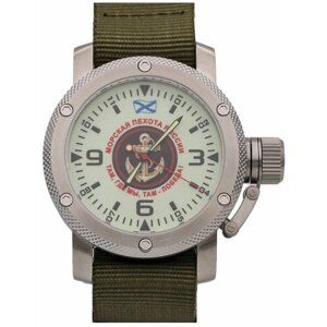 Наручные часы ТРИУМФ Командирские Часы наручные Морская пехота механические с автоподзаводом (сапфировое стекло) 1166.21, белый