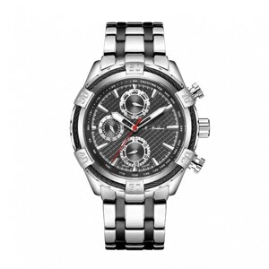 Наручные часы УЧЗ 1511A12B1, серебряный, черный