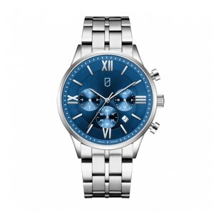 Наручные часы УЧЗ 1516A1B1, синий, серебряный
