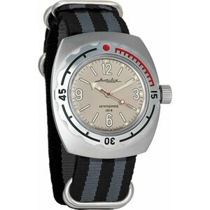 Наручные часы Восток Амфибия Часы наручные мужские механические с автоподзаводом Восток Амфибия 090661, серый