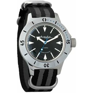 Наручные часы Восток Амфибия Наручные механические часы с автоподзаводом Восток Амфибия 120512 black grey, серый