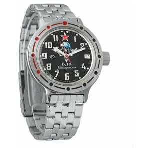 Наручные часы Восток Амфибия Наручные механические часы с автоподзаводом Восток Амфибия 420288 steel 710, серебряный