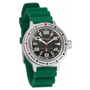 Наручные часы Восток Амфибия Наручные механические часы с автоподзаводом Восток Амфибия 420335 resin 120 green, зеленый