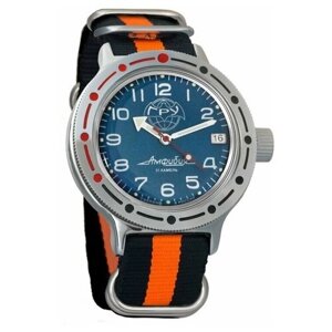 Наручные часы Восток Амфибия Наручные механические часы с автоподзаводом Восток Амфибия 420866 black orange, оранжевый