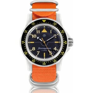 Наручные часы Восток Командирские Наручные механические часы с автоподзаводом Восток Командирские 18020А orange, оранжевый