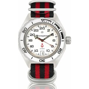 Наручные часы Восток Командирские Наручные механические часы с автоподзаводом Восток Командирские 650546 black red, красный