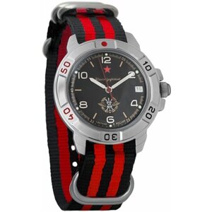 Наручные часы Восток Командирские Наручные механические часы Восток Командирские 431296 black red, красный