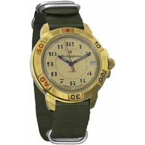 Наручные часы Восток Мужские наручные часы Восток Командирские 439121, зеленый