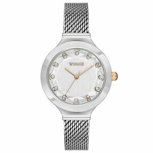 Наручные часы WESSE женские, Кварцевые,33 мм, серебряный