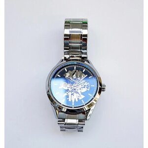 Наручные часы WINNER Winner Часы Для мужчин Синий свет Стекло Скелет Циферблат Автоматические часы, серебряный