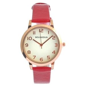 Наручные часы женские, d3.6 см, красный микс. В упаковке: 1, мультиколор