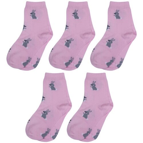 Носки RuSocks детские, 5 пар, размер 14-16, розовый