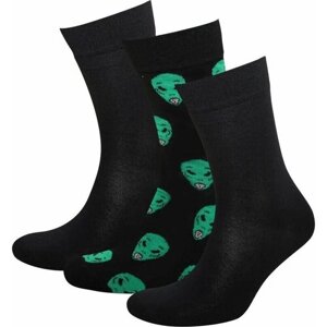 Носки STATUS, 3 пары, размер 29, черный, зеленый
