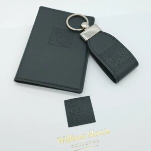 Обложка для паспорта William Morris, черный