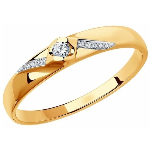 Обручальное кольцо из золота с бриллиантами яхонт Ювелирный Арт. 67285