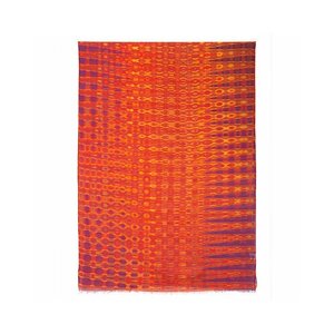 Палантин Павловопосадская платочная мануфактура,230х80 см, красный, фиолетовый