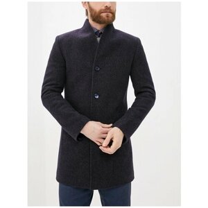 Пальто Berkytt, демисезон/зима, шерсть, силуэт прилегающий, подкладка, размер 50/176, черный