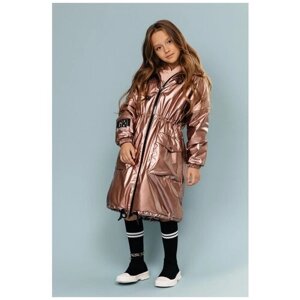 Пальто демисезонное для девочки (Размер: 128), арт. С-755 (роз. цвет Розовый