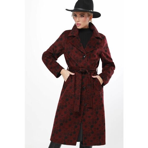 Пальто DStrend, размер 46, бордовый