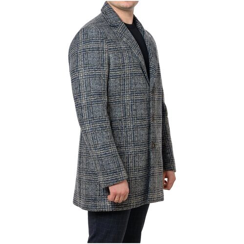 Пальто Formenti демисезонное, карманы, размер 54 XXL, серый