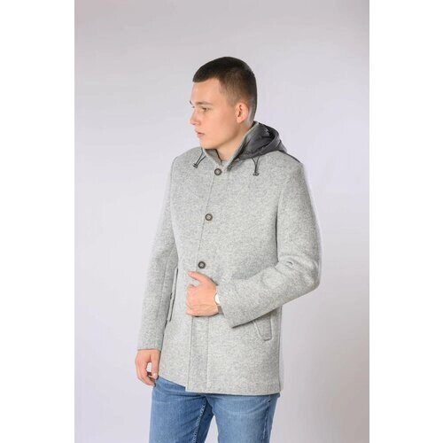 Пальто Formenti, карманы, размер 52 XL, серый