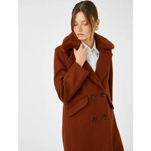 Пальто KOTON, размер 42, коричневый