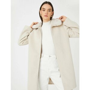 Пальто KOTON, размер 50, белый, серый