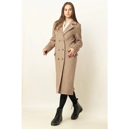 Пальто MARGO, размер 40-42/170, бежевый, коричневый