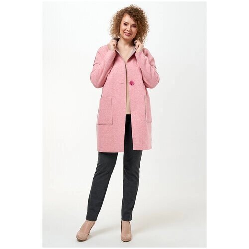 Пальто Olsi, размер 56, розовый