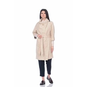 Пальто Prima Woman, размер 42, светло-бежевый