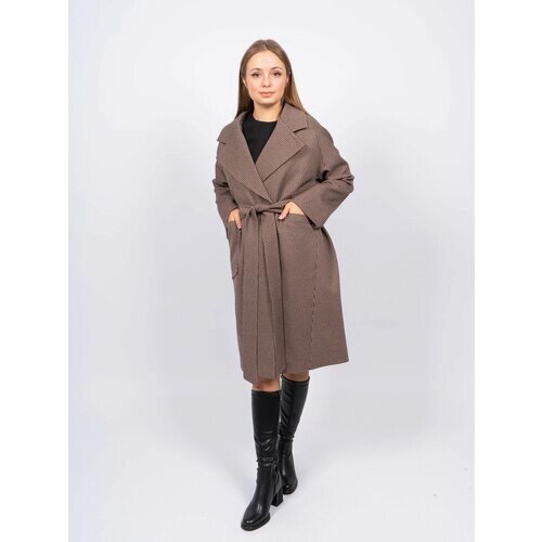Пальто , размер 50, коричневый