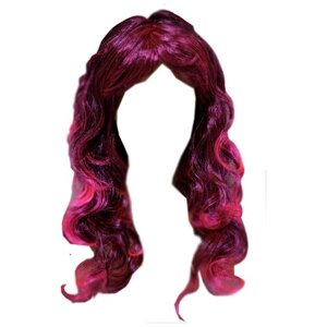 Парик мелирование карнавальный искусственный волос цвет сиреневый и розовый
