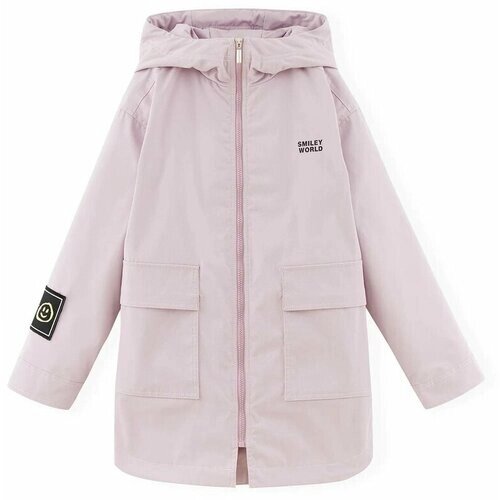 Парка-куртка детская демисезонная лови настроение арт. 221109 пепельно-розовый (134 см (9 лет
