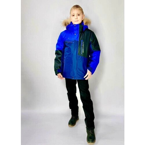 Парка LCAYHD FASHION Зимняя куртка для мальчика 23-21(1/25), размер 128, синий