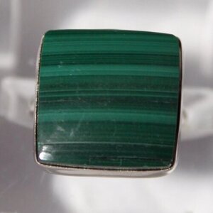 Печатка True Stones, малахит, размер 17.5, зеленый