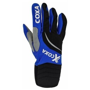 Перчатки COXA, голубой, черный