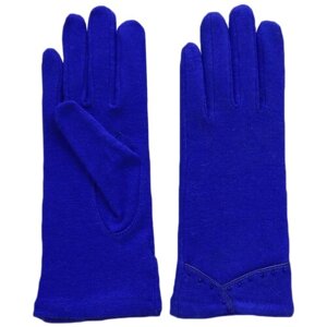 Перчатки Crystel Eden демисезонные, подкладка, размер 6.5,8.5, синий