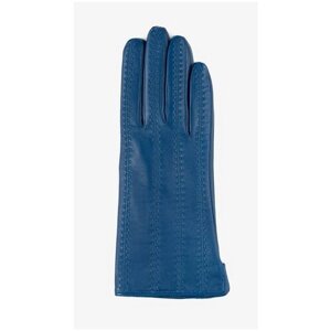 Перчатки ESTEGLA, демисезон/зима, натуральная кожа, утепленные, размер 7,5, синий, бирюзовый