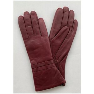Перчатки Finnemax, демисезон/зима, натуральная кожа, утепленные, размер 6,5, бордовый