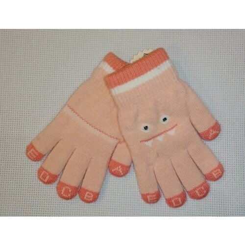 Перчатки Kim Lin, демисезон/зима, шерсть, размер 4-6 лет, розовый