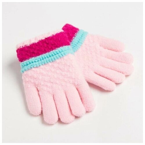 Перчатки Minaku демисезонные, размер 15, розовый